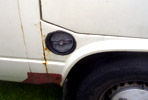 VW T25 Seam Rust Below Passenger Door
