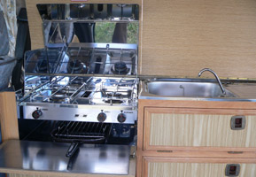 VW T4 Camper Cooker and Sink